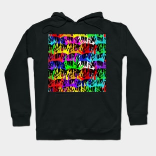 Splatter effect, Brush strokes, neon colors Hoodie